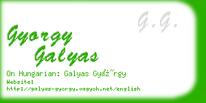 gyorgy galyas business card